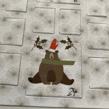 Adventskalender-Karte mit passendem Umschlag, verschiedene Motive