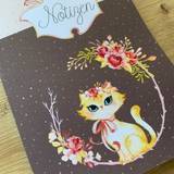 Notizbuch mit eleganter Katze