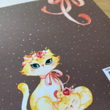 Notizbuch mit eleganter Katze