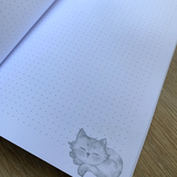 Notizbuch mit eleganter Katze