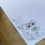Notizbuch mit Katzenmama und Kitten