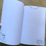 Notizbuch mit eleganter Katze