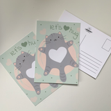 Postkarte "Let's hug" - (nicht nur) für Kinder!
